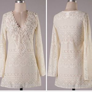 Flying Tomato Boho Lace Tunic